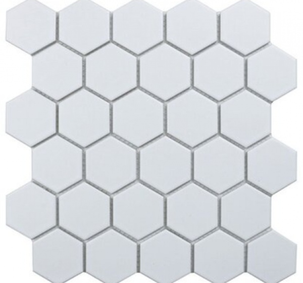 Мозаика керамическая StarMosaic Hexagon small белая 27,8х26,5 см